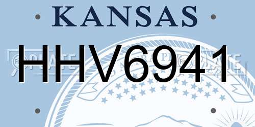 HHV6941 Kansas License Plate