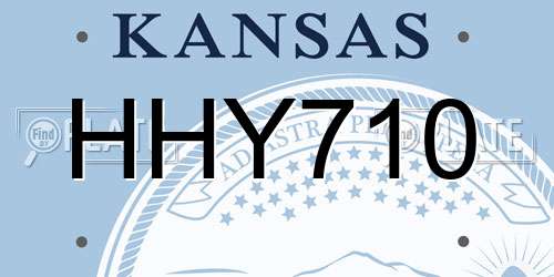 HHY710 Kansas License Plate