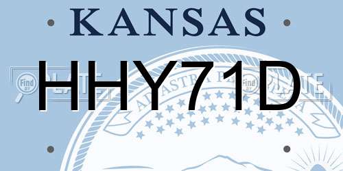 HHY71D Kansas License Plate