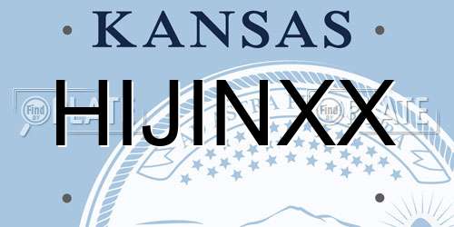 HIJINXX Kansas License Plate