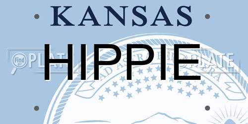 HIPPIE Kansas License Plate