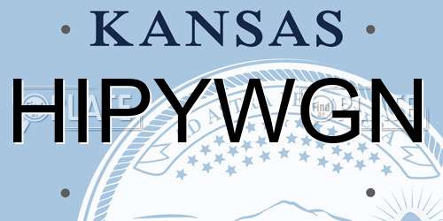 HIPYWGN Kansas License Plate