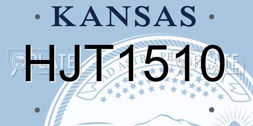 HJT1510 Kansas License Plate