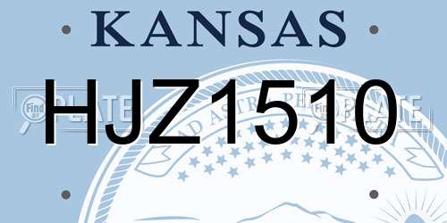 HJZ1510 Kansas License Plate