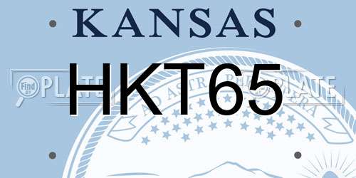 HKT65 Kansas License Plate