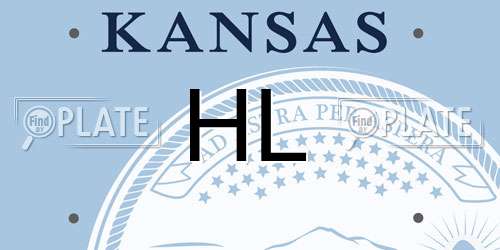 HL Kansas License Plate