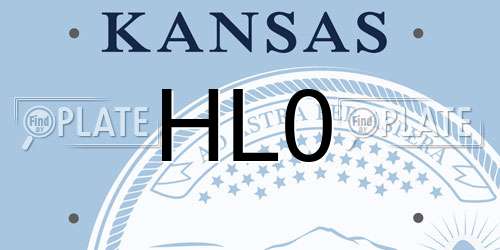 HL0 Kansas License Plate