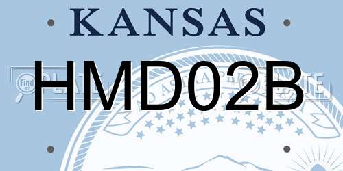 HMD02B Kansas License Plate