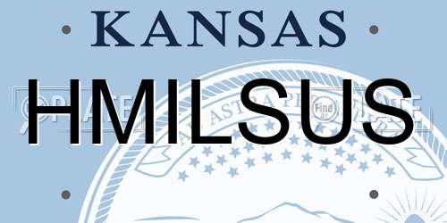 HMILSUS Kansas License Plate