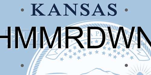 HMMRDWN Kansas License Plate