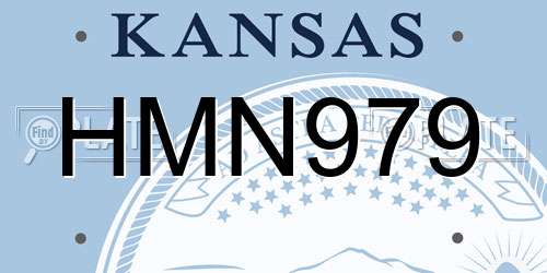 HMN979 Kansas License Plate