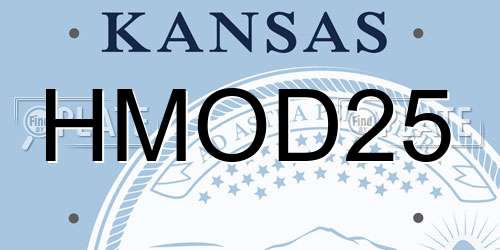 HMOD25 Kansas License Plate