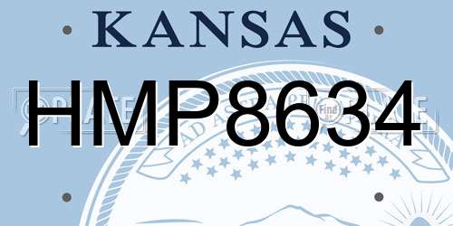 HMP8634 Kansas License Plate