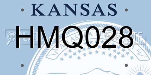 HMQ028 Kansas License Plate