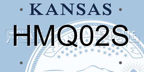 HMQ02S Kansas License Plate