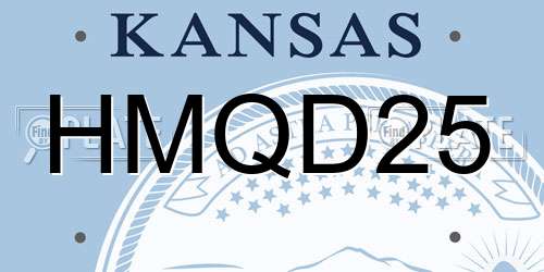 HMQD25 Kansas License Plate