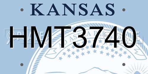 HMT3740 Kansas License Plate