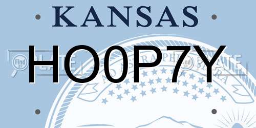 HO0P7Y Kansas License Plate