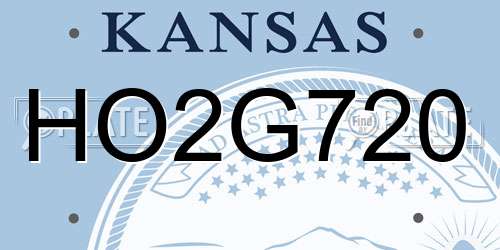 HO2G720 Kansas License Plate