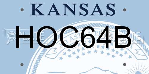 HOC64B Kansas License Plate