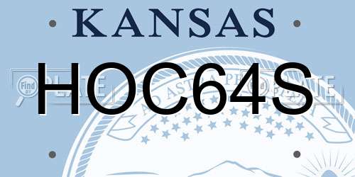 HOC64S Kansas License Plate