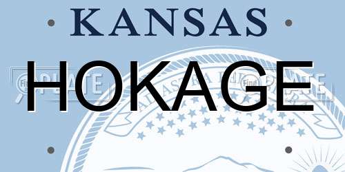 HOKAGE Kansas License Plate
