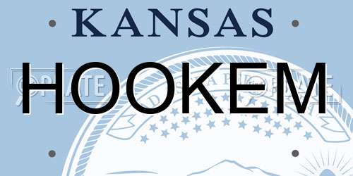 HOOKEM Kansas License Plate