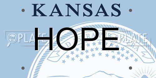 HOPE Kansas License Plate