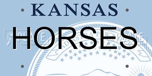 HORSES Kansas License Plate