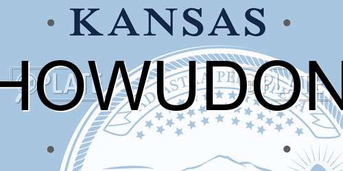 HOWUDON Kansas License Plate