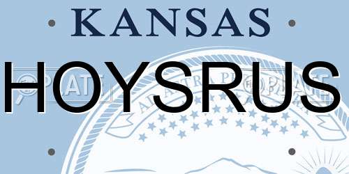 HOYSRUS Kansas License Plate
