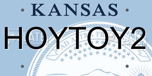HOYTOY2 Kansas License Plate