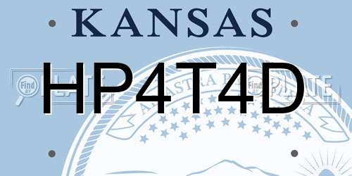 HP4T4D Kansas License Plate