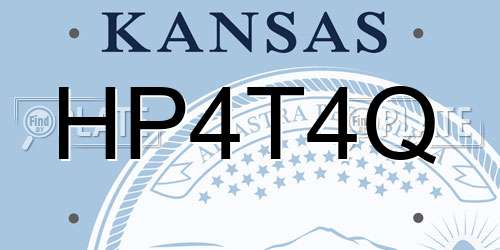 HP4T4Q Kansas License Plate