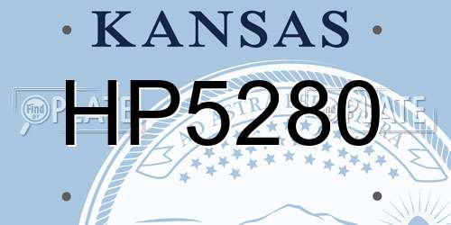 HP5280 Kansas License Plate