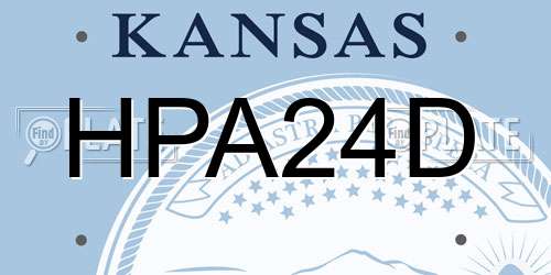 HPA24D Kansas License Plate