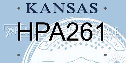 HPA261 Kansas License Plate