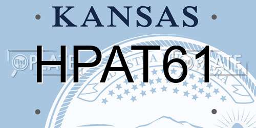 HPAT61 Kansas License Plate