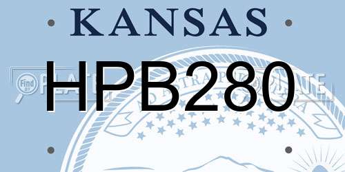 HPB280 Kansas License Plate