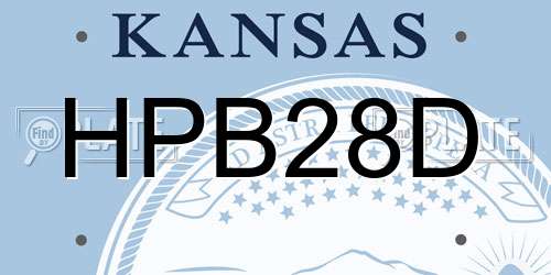 HPB28D Kansas License Plate