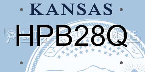 HPB28Q Kansas License Plate
