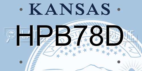 HPB78D Kansas License Plate