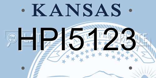 HPI5123 Kansas License Plate