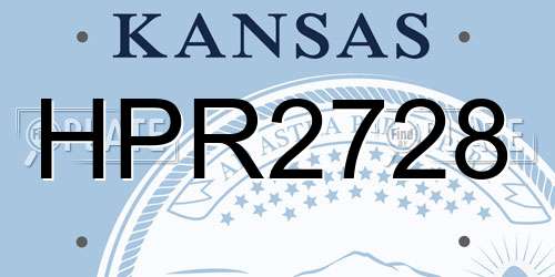 HPR2728 Kansas License Plate