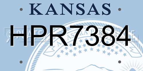 HPR7384 Kansas License Plate