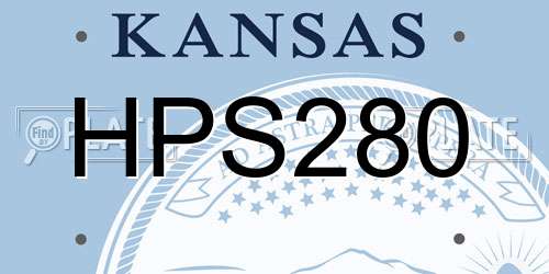 HPS280 Kansas License Plate