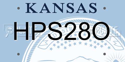 HPS28O Kansas License Plate