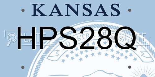 HPS28Q Kansas License Plate