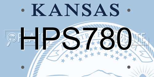 HPS780 Kansas License Plate