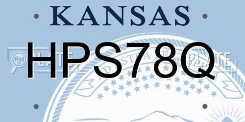 HPS78Q Kansas License Plate